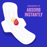 Carefree Pads are designed to absorb instantly