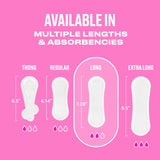 Carefree® Panty Liners, Long Liners, Wrapped