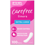 Package of 100 Unwrapped Extra Long Carefree Liners