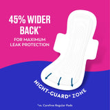 Carefree® Ultra Thin Overnight Pads, With Wings