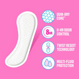 Carefree® Panty Liners, Regular Liners, Wrapped