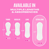 Carefree® Panty Liners, Extra Long Liners, Wrapped