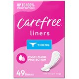 Carefree® Thong Panty Liners, Unwrapped