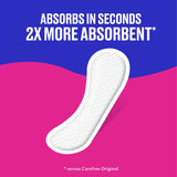  Carefree Panty Liners are 2x more absorbent vs. Carefree Original