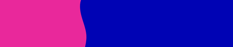 Magenta and cobalt colorblocked banner
